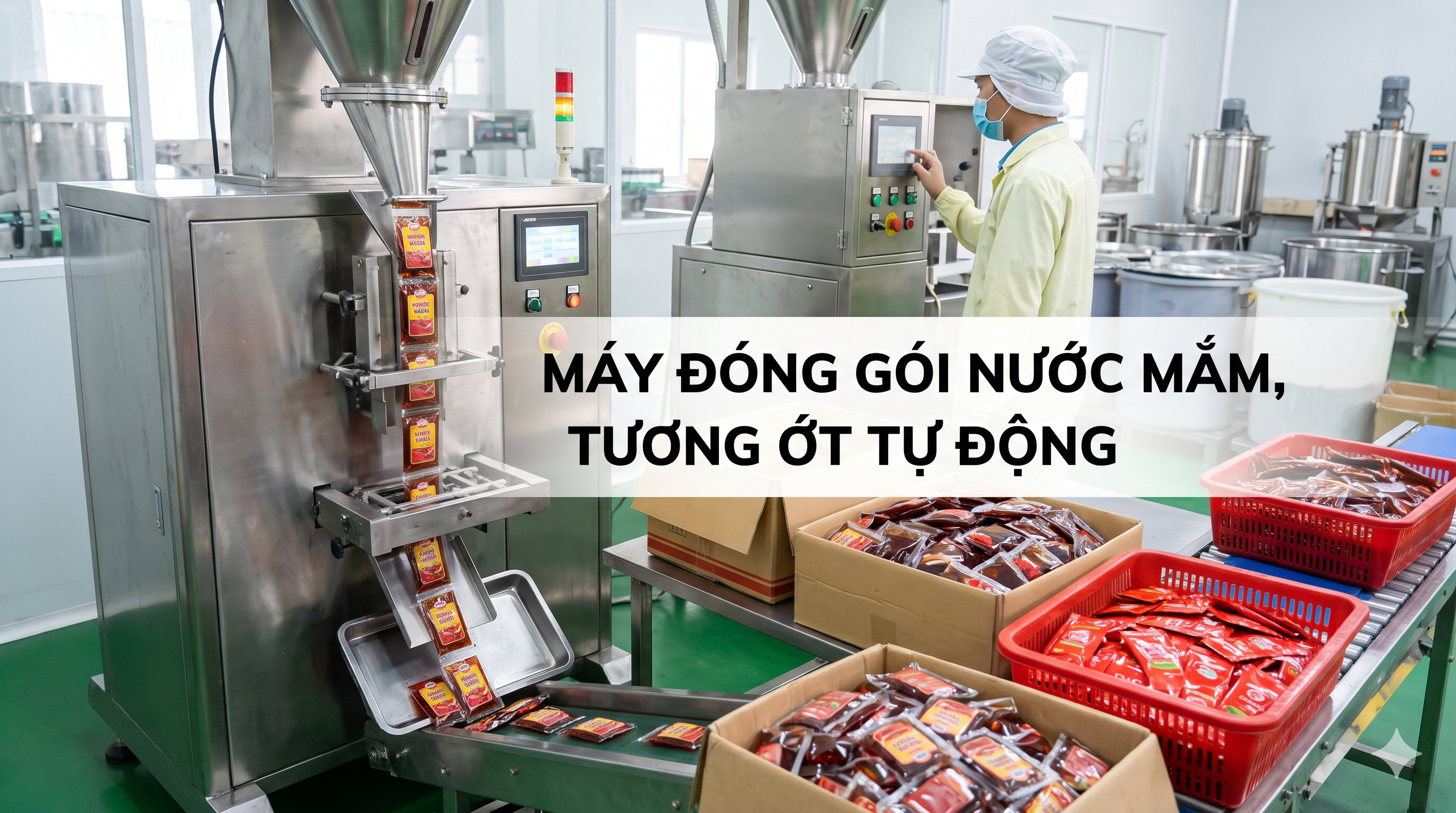 Máy đóng gói nước mắm – tương ớt tự động | Giải pháp tối ưu cho quán ăn & sản xuất